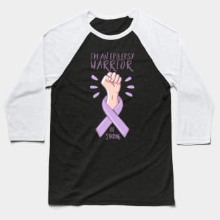 I'm An Epilepsy Warrior Awareness day purple ribbon Gift Baseball T-Shirt